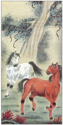 定制2014年馬年月歷-長(zhǎng)對(duì)開珠光藝術(shù)紙?jiān)職v