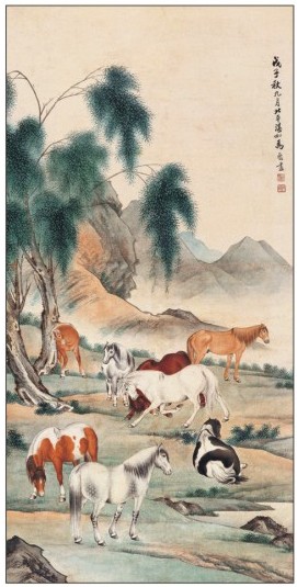 定制2014年馬年月歷-長(zhǎng)對(duì)開珠光藝術(shù)紙?jiān)職v